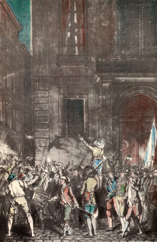 Patrouilles faites par le peuple de Paris pendant la Révolution française - French School