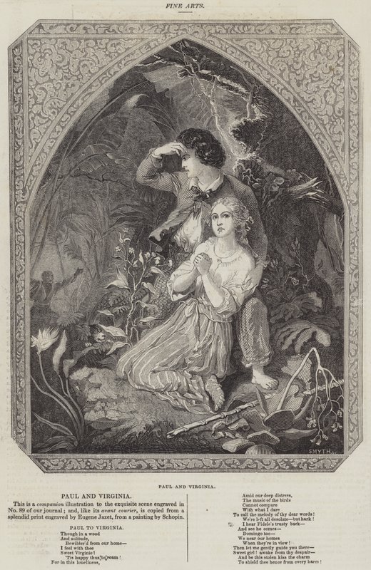 Paul et Virginie (gravure) - French School