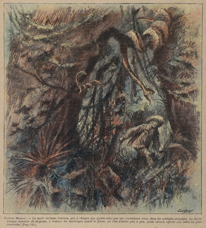 Pauvre Mignon by Edmond Ladoucette (colour litho) - French School