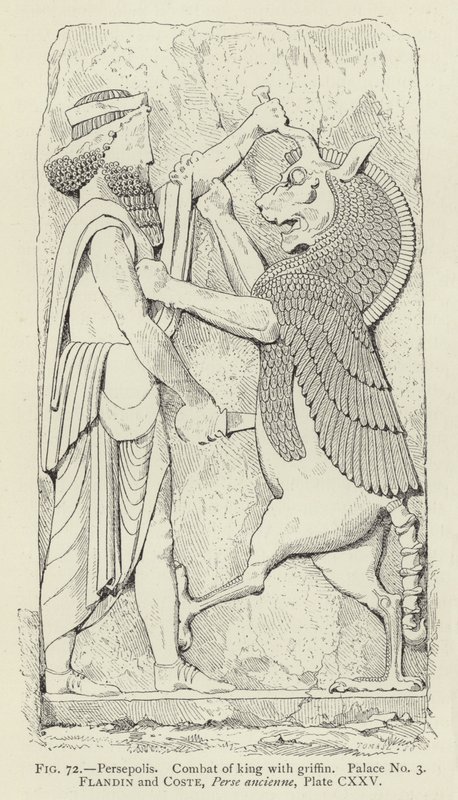 Persépolis, Combat du roi avec un griffon, Palais n° 3 - French School