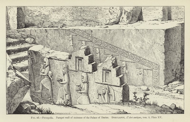 Persépolis, Mur de parapet de l