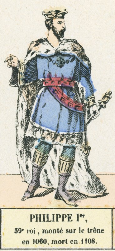 Philippe Ier, 39e roi, monte sur le trône en 1060, mort en 1108 - French School