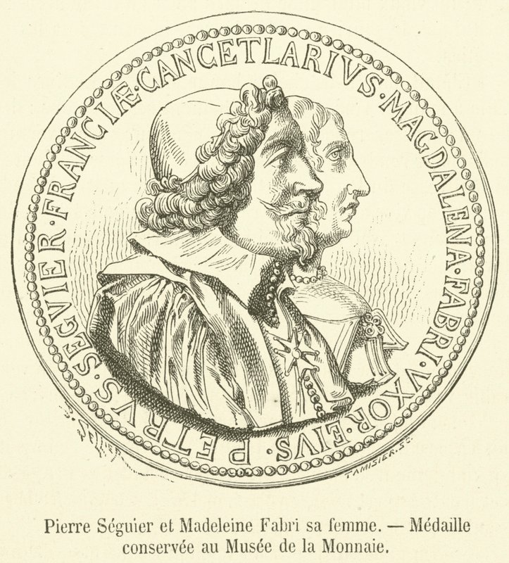Pierre Séguier et Madeleine Fabri sa femme, Médaille conservée au Musée de la Monnaie - French School