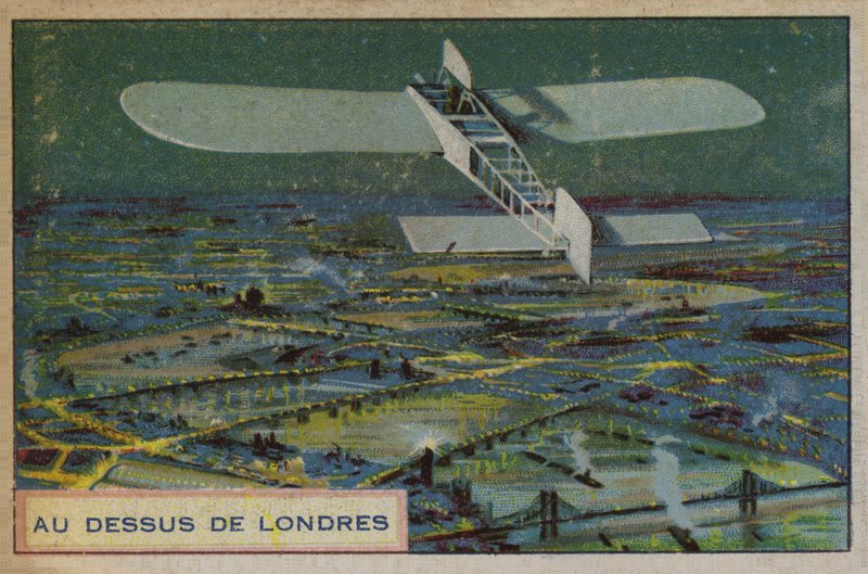 Avion au-dessus de Londres - French School