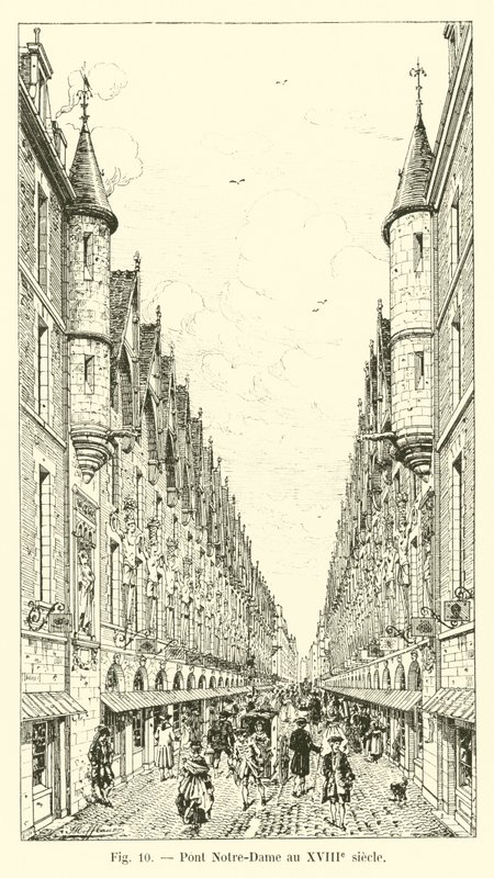 Pont Notre-Dame au XVIIIe siècle - French School