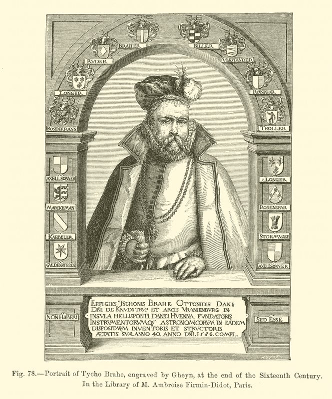 Portrait de Tycho Brahe, gravé par Gheyn, à la fin du XVIe siècle - French School