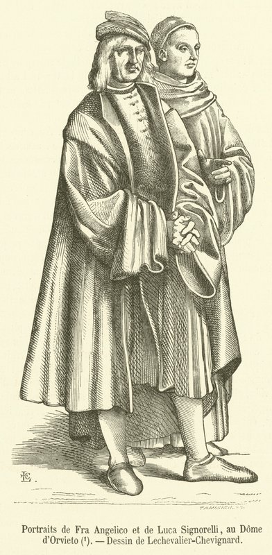 Portraits de Fra Angelico et de Luca Signorelli, au Dôme d