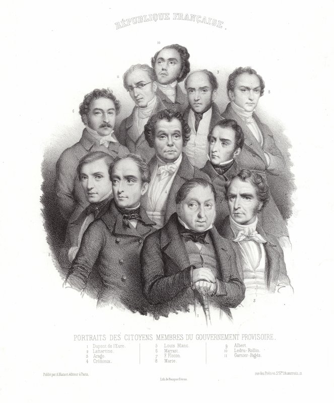 Portraits des Citoyens Membres du Gouvernement Provisoire - French School