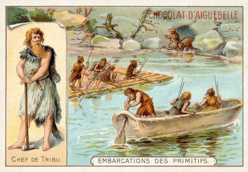 Bateaux préhistoriques - French School