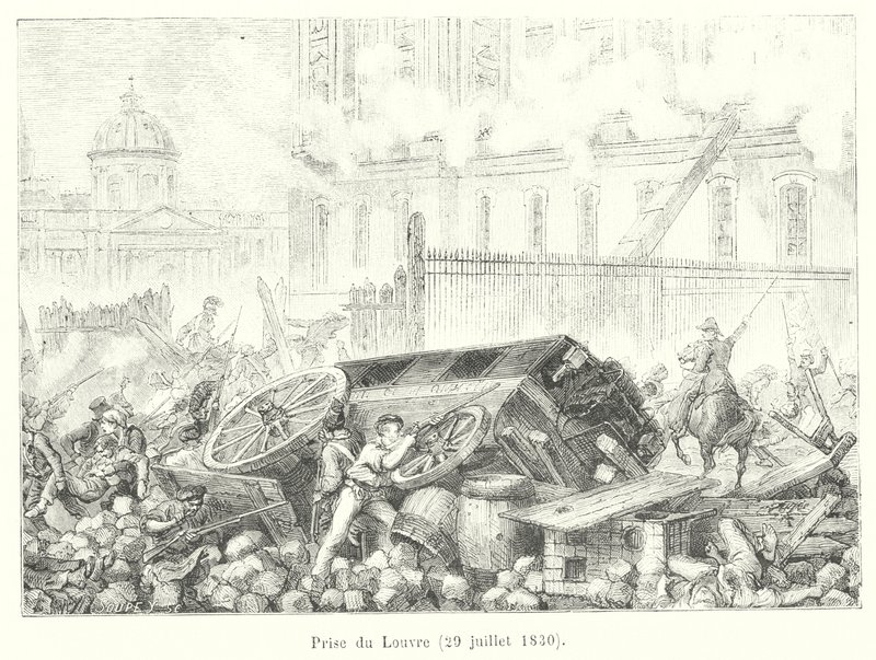 Prise du Louvre, 29 juillet 1830 - French School