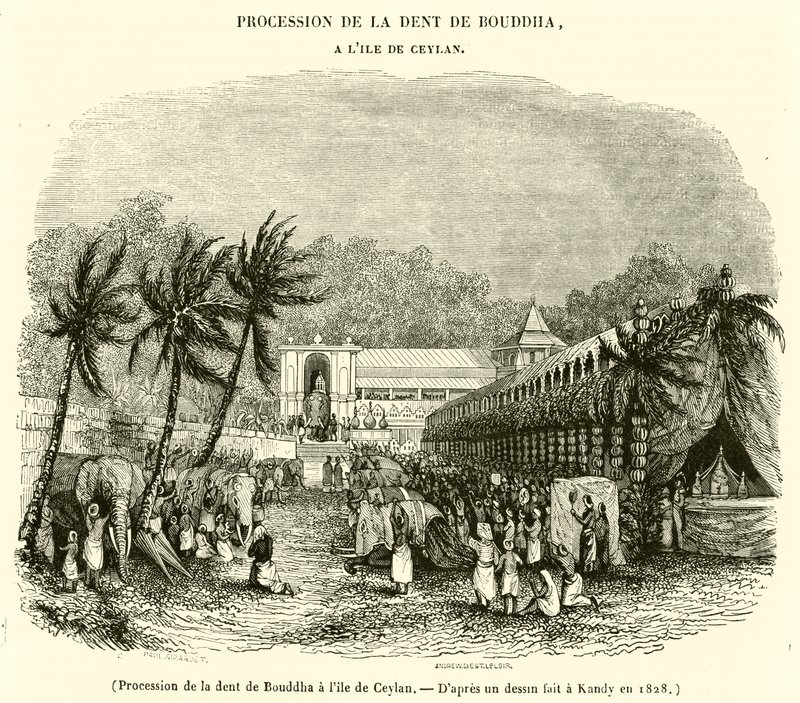 Procession de la dent de Bouddha à l