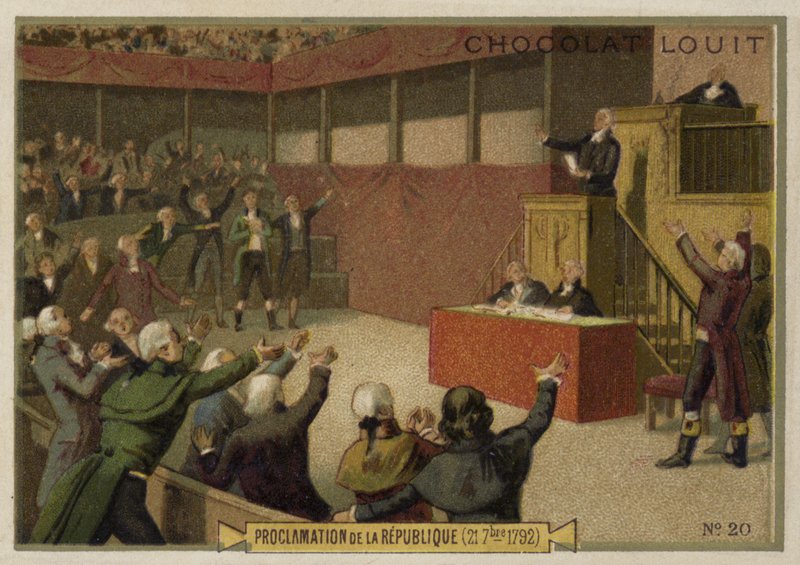 Proclamation de la République française par la Convention, Révolution française, 21 septembre 1792 - French School