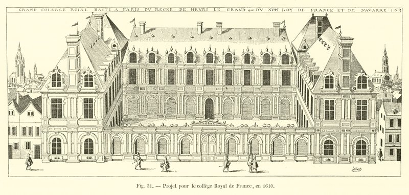 Projet pour le collège Royal de France, en 1610 - French School