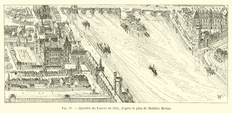 Quartier du Louvre en 1615, d