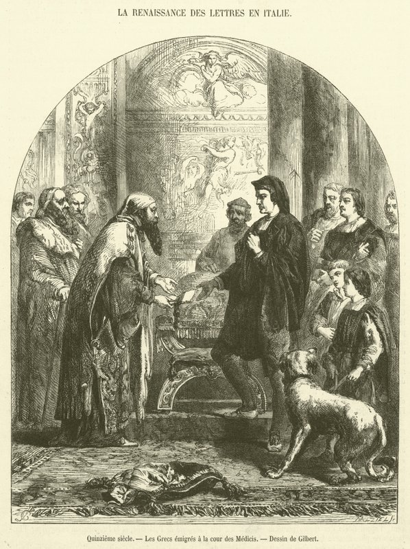 Quinzième siècle, Les Grecs émigrés à la cour des Médicis - French School