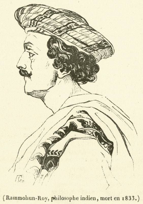 Rammohun-Roy, philosophe indien, mort en 1833 - French School