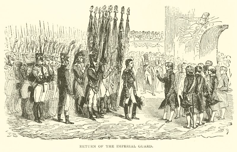 Retour de la Garde Impériale (gravure) - French School