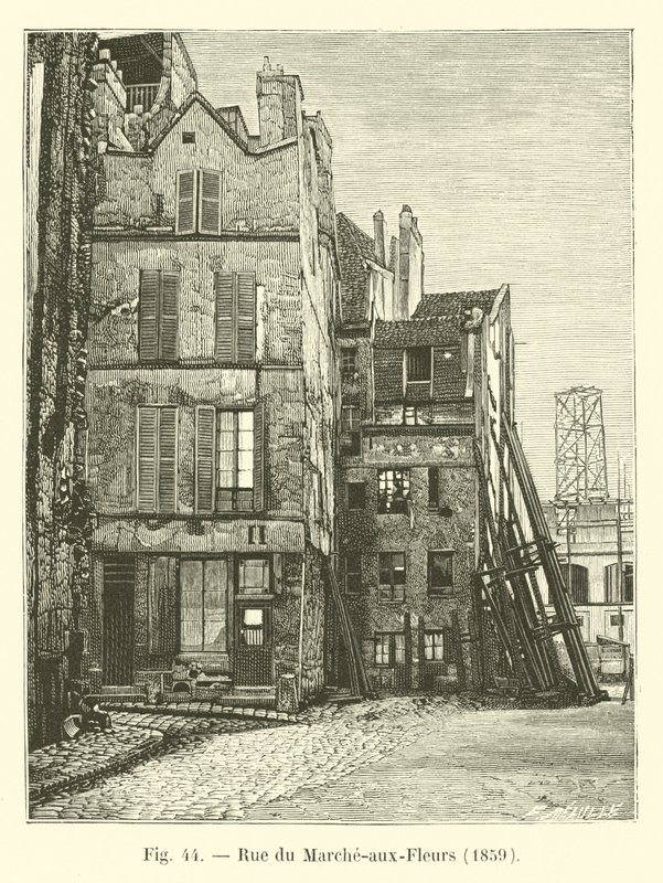 Rue du Marché-aux-Fleurs, 1859 - French School