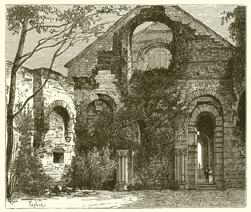 Ruines du palais des Thermes - French School