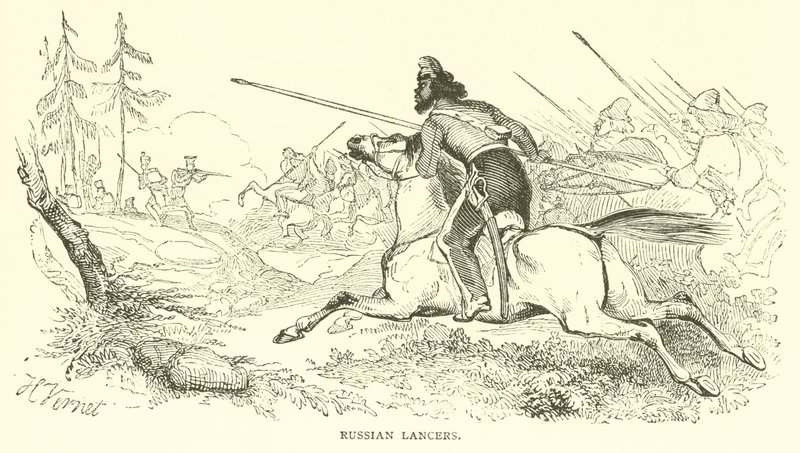 Lanciers russes (gravure) - French School