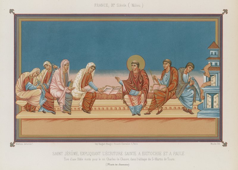 Saint Jérôme expliquant les Saintes Écritures - French School