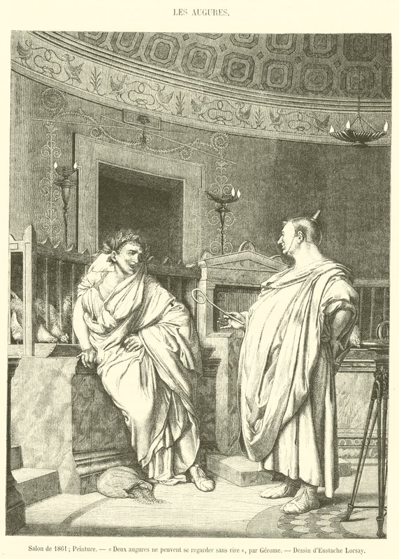 Salon de 1861, Peinture, Deux augures ne peuvent se regarder sans rire - French School