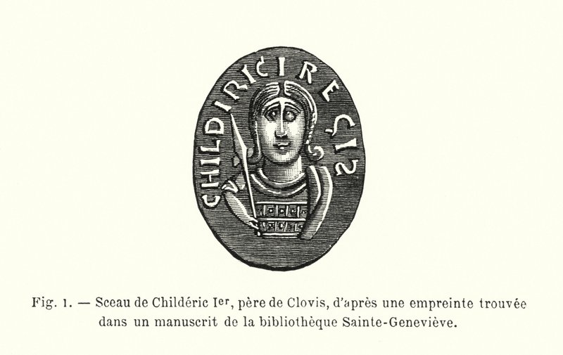Sceau de Childéric Ier, père de Clovis, d