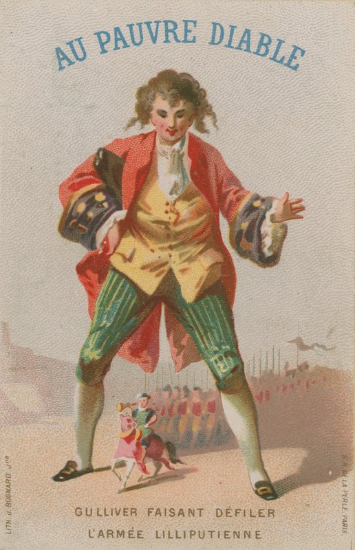 Scène des Voyages de Gulliver - French School