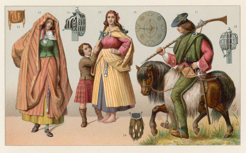 Costume écossais - French School
