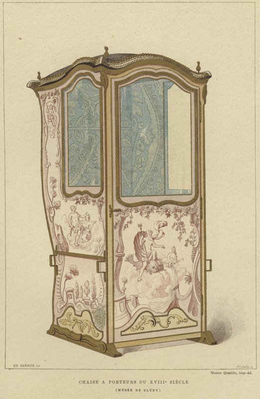 Chaise à porteurs, 18ème siècle - French School