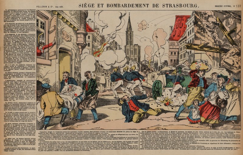 Siège et bombardement de Strasbourg, Guerre franco-prussienne, août-septembre 1870 - French School