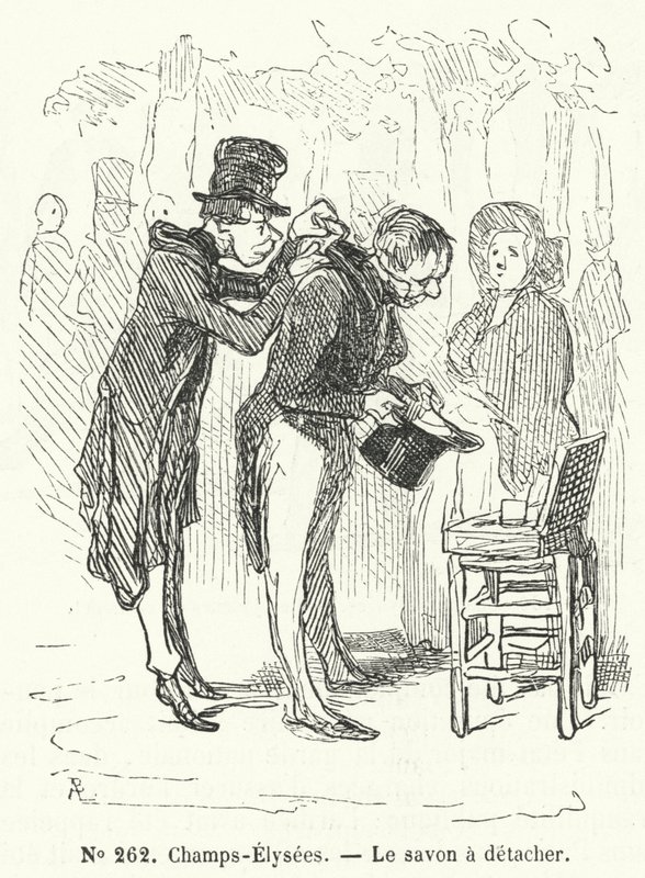 Vendeur de savon sur les Champs-Élysées, Paris - French School