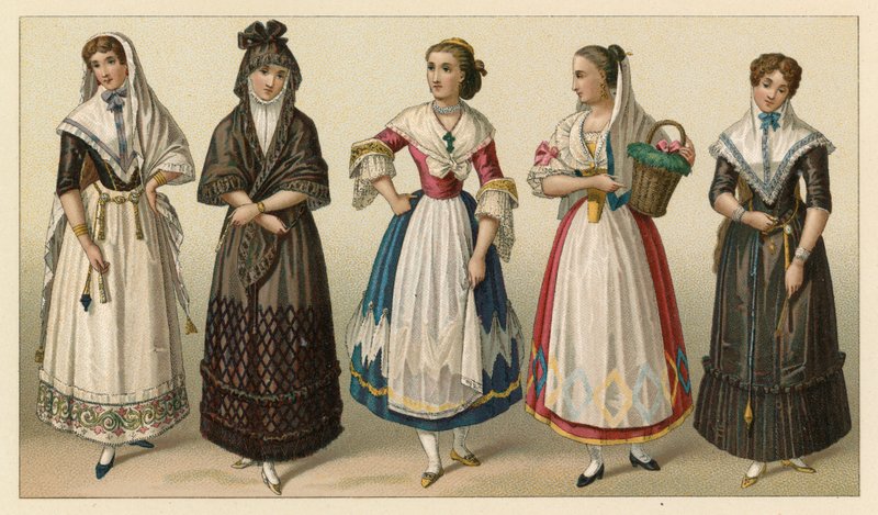 Costume espagnol - French School