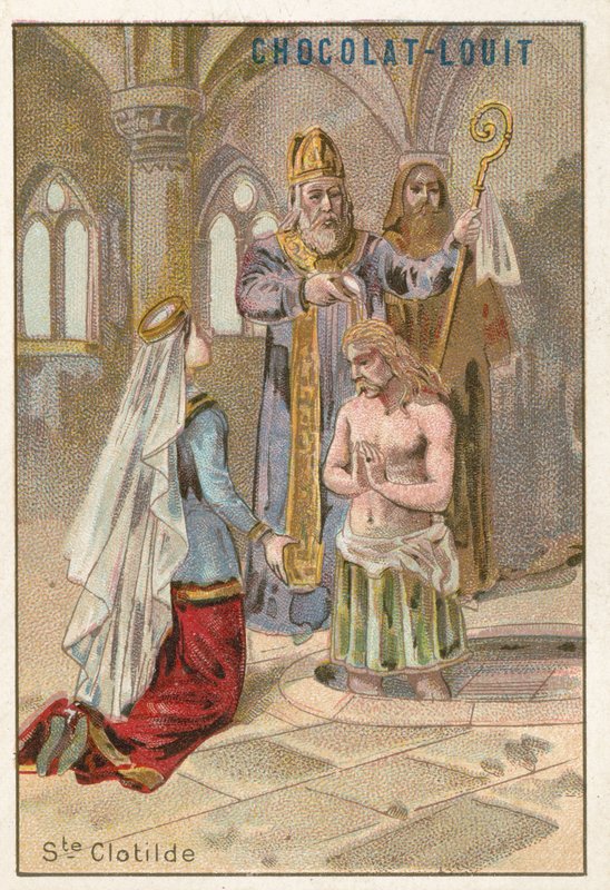 Sainte Clotilde, deuxième épouse de Clovis Ier, roi des Francs - French School