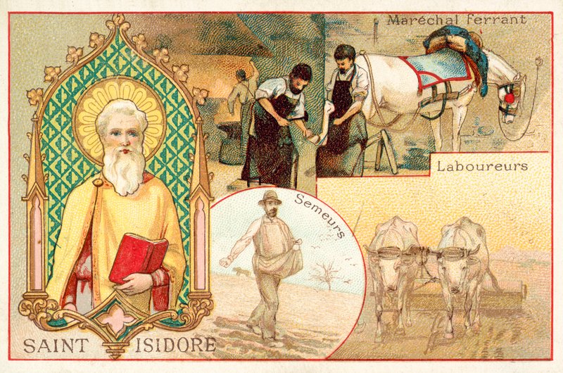 Saint Isidore, saint patron des agriculteurs et des ouvriers agricoles - French School