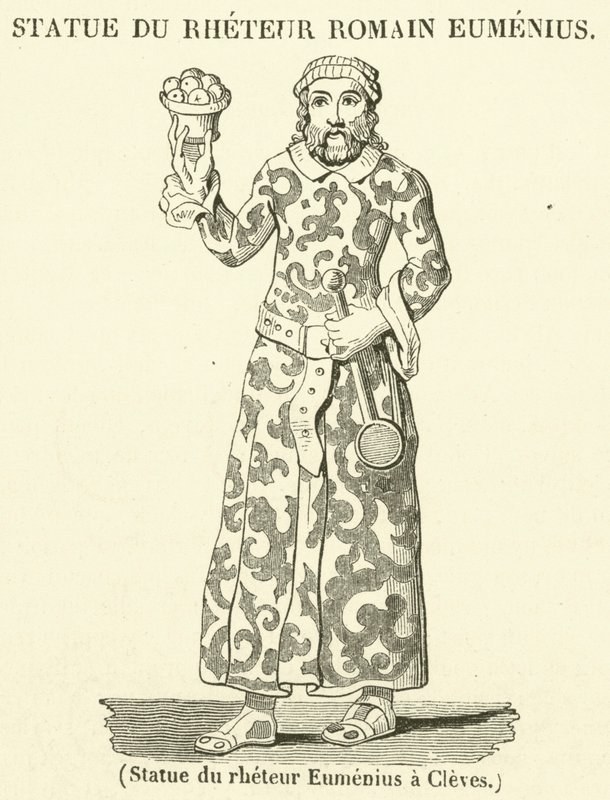 Statue du rheteur Eumenius a Cleves (gravure) - French School