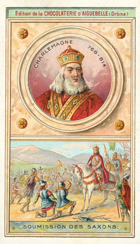 Soumission des Saxons à Charlemagne, 785 - French School