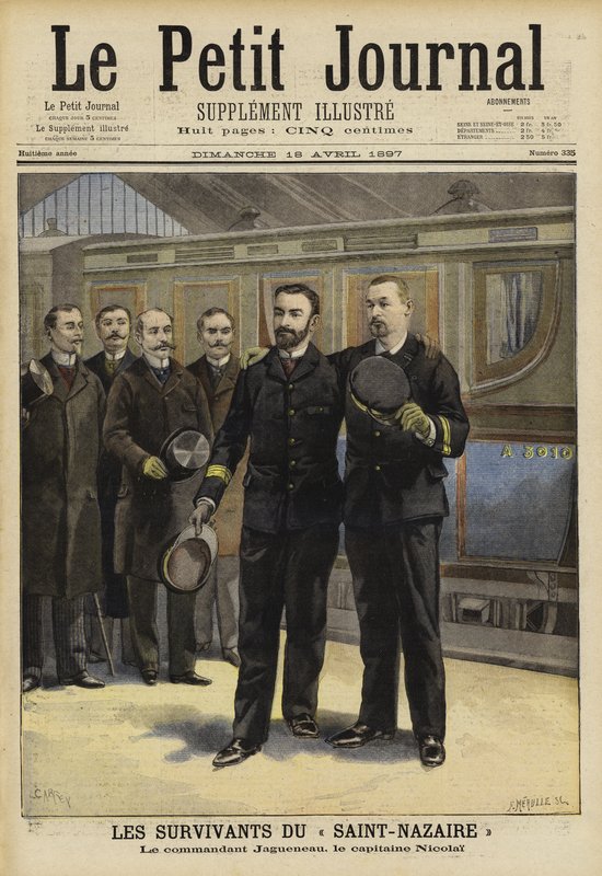 Survivants du naufrage de la Ville de Saint Nazaire, 1897 - French School