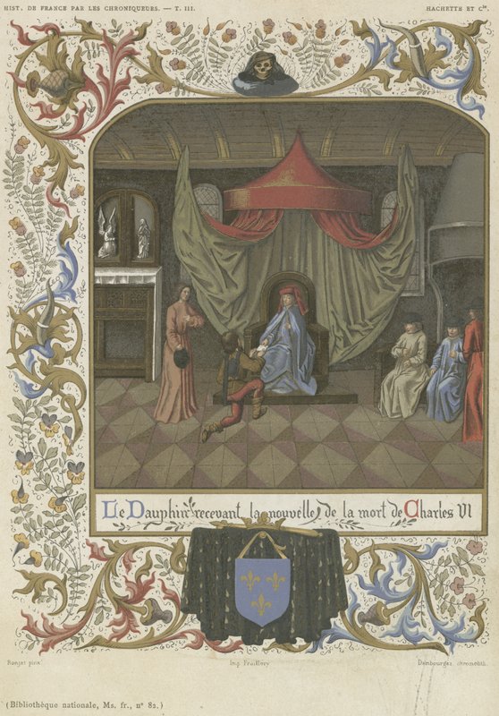 Le dauphin recevant la nouvelle de la mort de Charles VI - French School