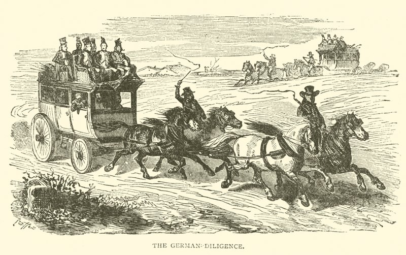 La diligence allemande (gravure) - French School