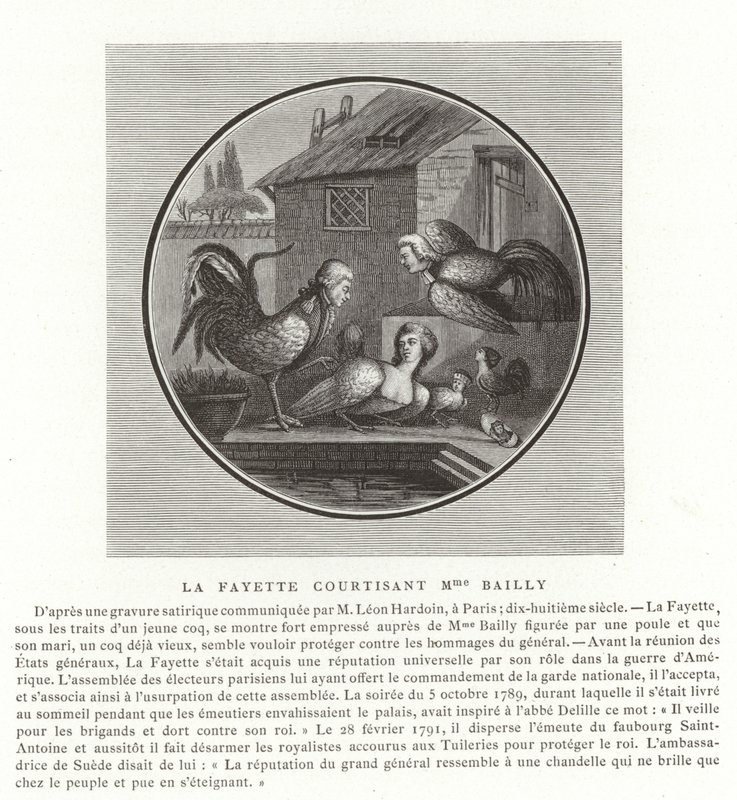 Le marquis de Lafayette courtisant Madame Bailly - French School