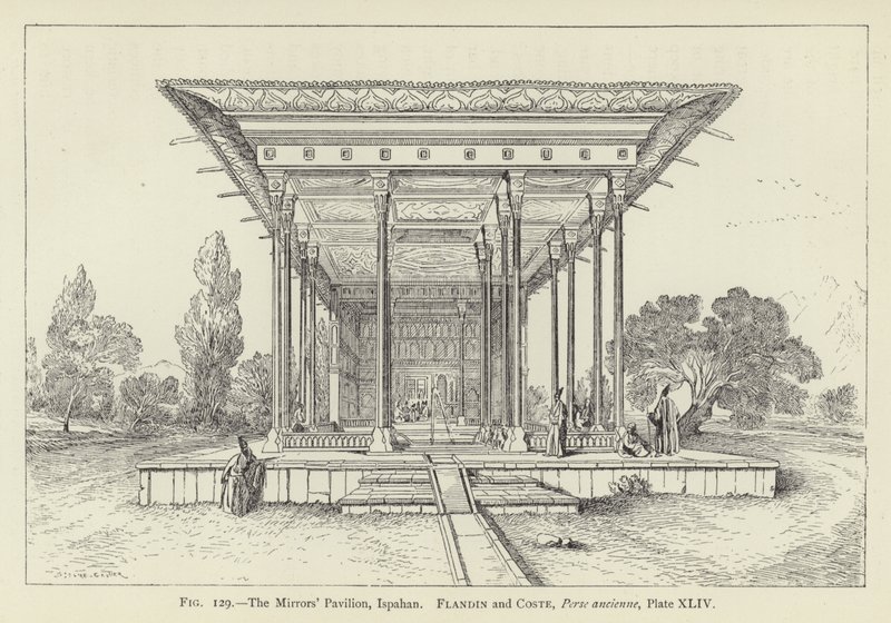 Le Pavillon des Miroirs, Ispahan - French School