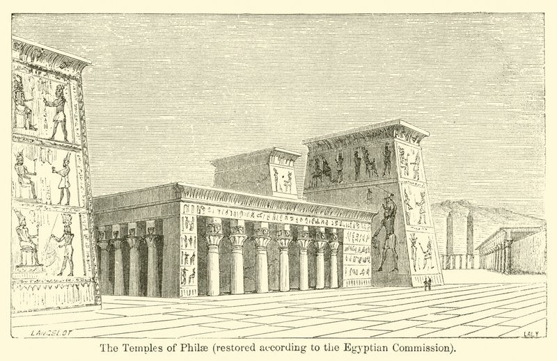 Les temples de Philae, restaurés selon la Commission égyptienne - French School