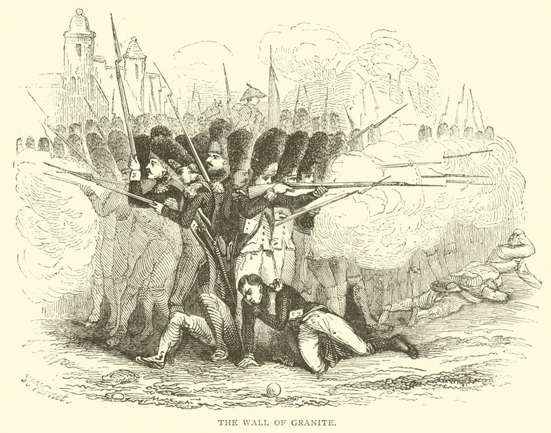 Le mur de granit (gravure) - French School
