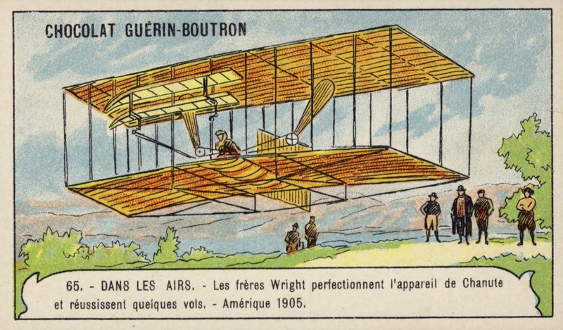 Les frères Wright perfectionnant la machine volante d