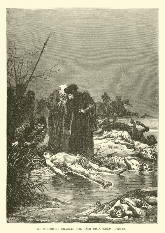 Le cadavre de Charles le Téméraire découvert - French School