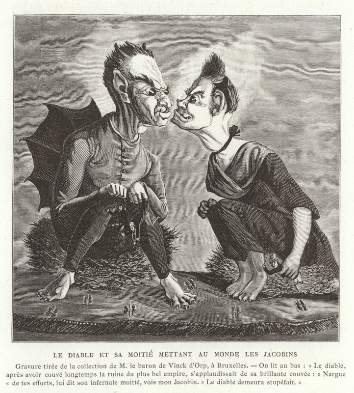 Le diable et sa femme donnant naissance aux Jacobins, Révolution française - French School