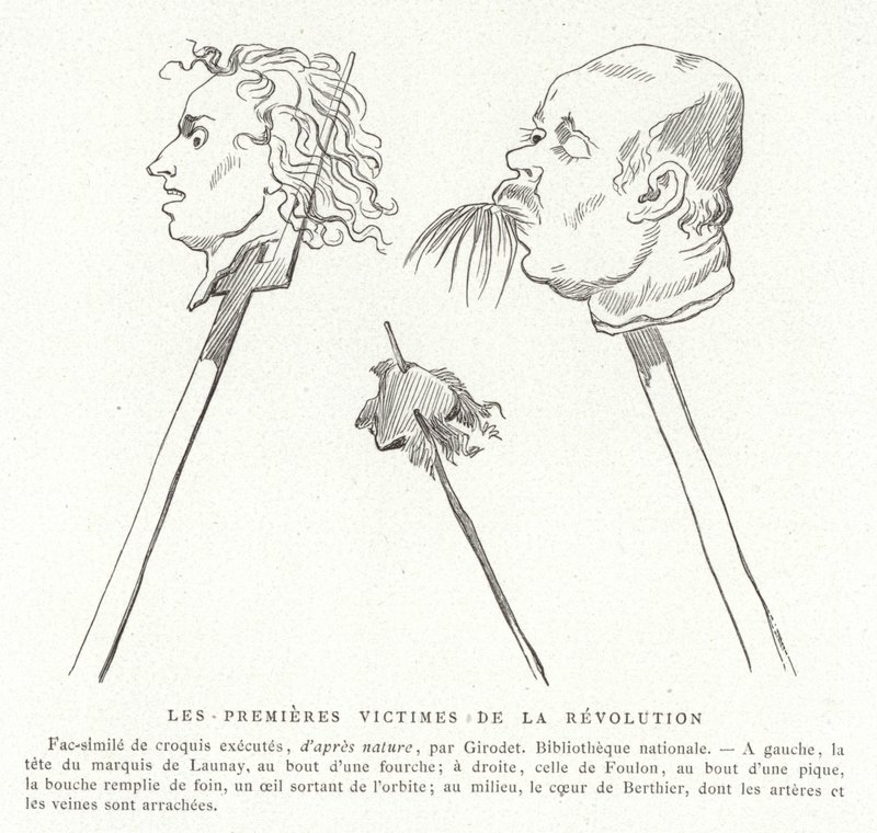 Les premières victimes de la Révolution française, juillet 1789 - French School