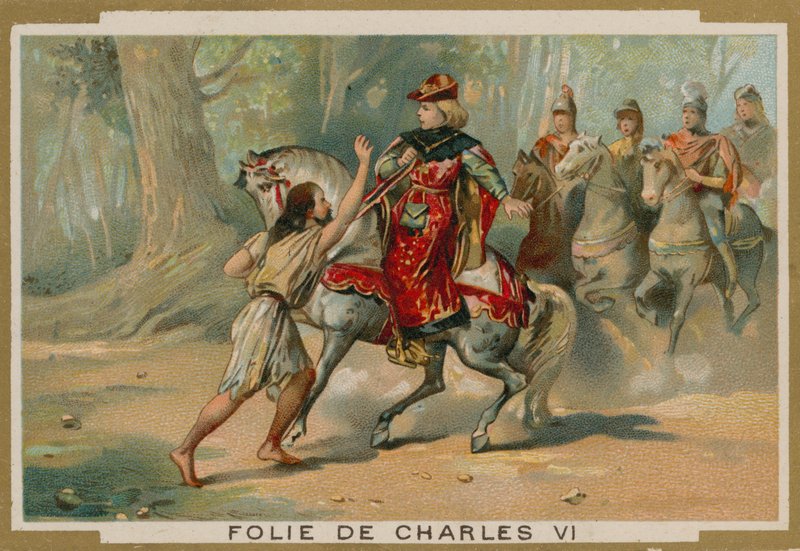 La folie du roi Charles VI de France, 1392 - French School