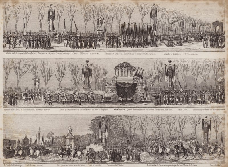 La procession pour la réinhumation de Napoléon, Paris, 1840 - French School
